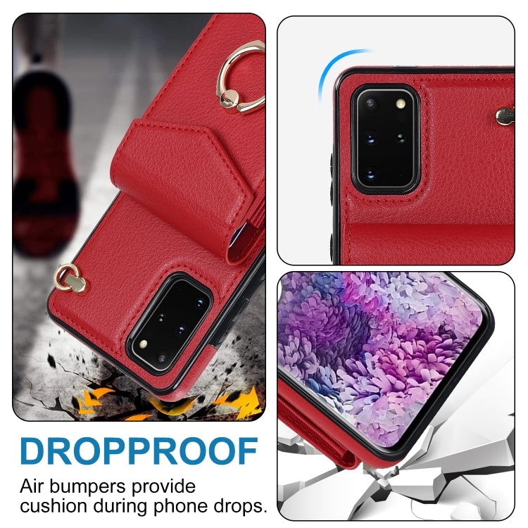 For Samsung Galaxy S20+ Ring Holder RFID Card Slot Phone Case