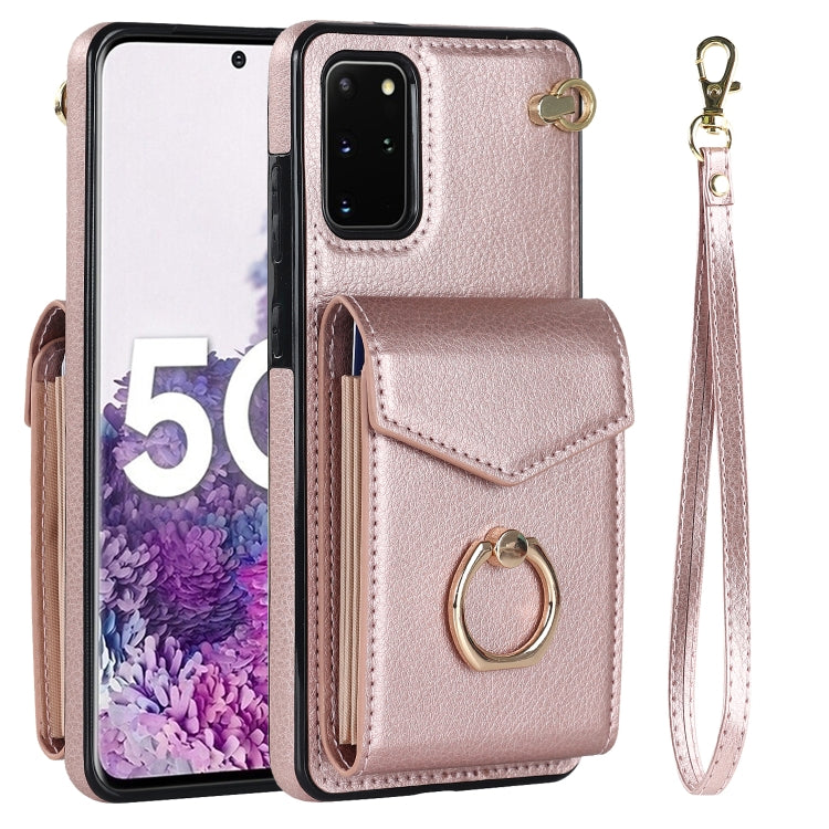 For Samsung Galaxy S20+ Ring Holder RFID Card Slot Phone Case