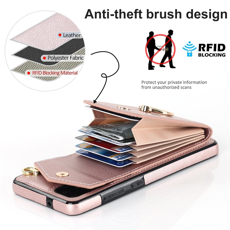 For Samsung Galaxy S20+ Ring Holder RFID Card Slot Phone Case