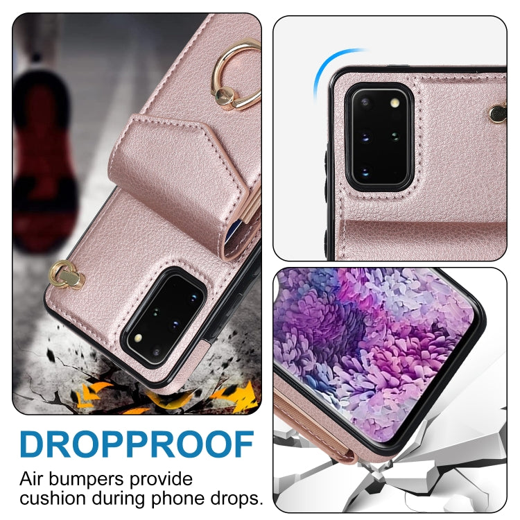 For Samsung Galaxy S20+ Ring Holder RFID Card Slot Phone Case
