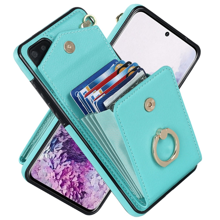 For Samsung Galaxy S20+ Ring Holder RFID Card Slot Phone Case