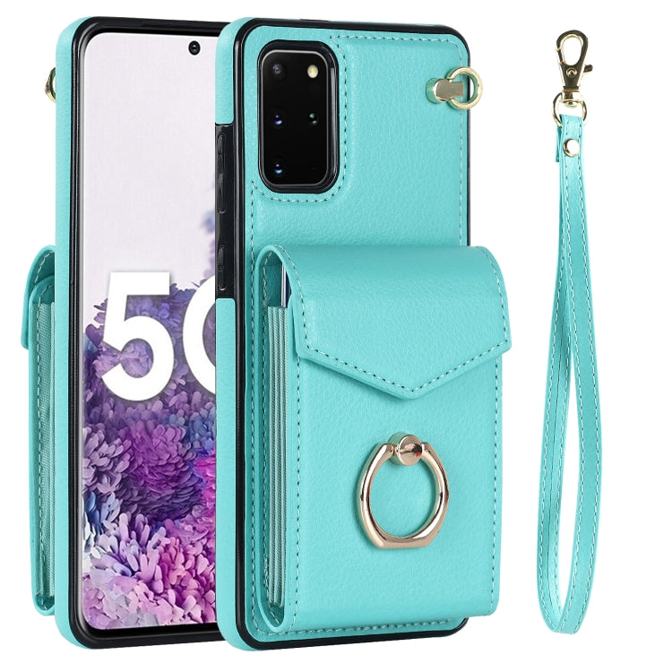 For Samsung Galaxy S20+ Ring Holder RFID Card Slot Phone Case