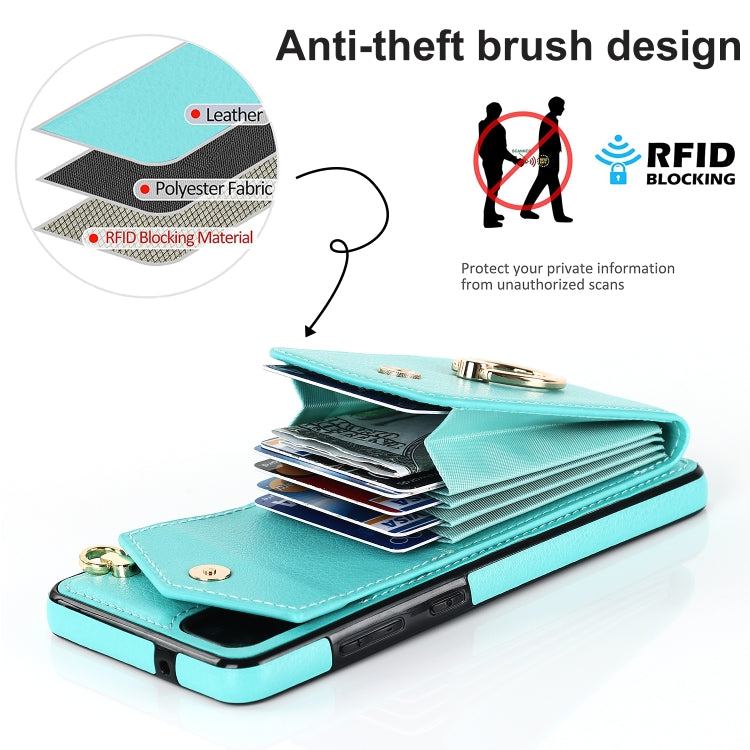 For Samsung Galaxy S20+ Ring Holder RFID Card Slot Phone Case