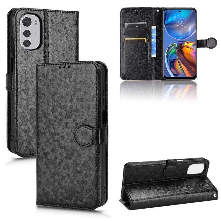 For Motorola Moto E32 4G Honeycomb Dot Texture Leather Phone Case