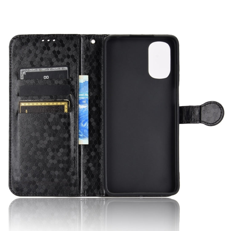 For Motorola Moto E32 4G Honeycomb Dot Texture Leather Phone Case