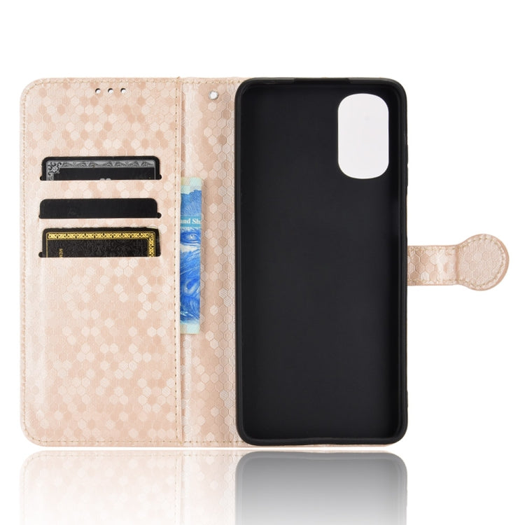 For Motorola Moto E32 4G Honeycomb Dot Texture Leather Phone Case