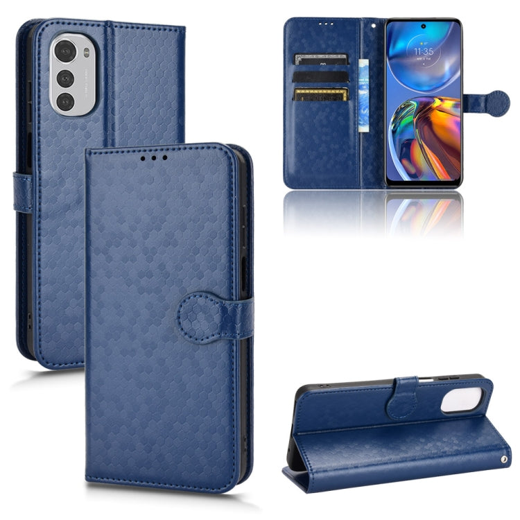 For Motorola Moto E32 4G Honeycomb Dot Texture Leather Phone Case