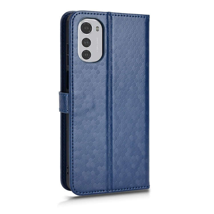 For Motorola Moto E32 4G Honeycomb Dot Texture Leather Phone Case
