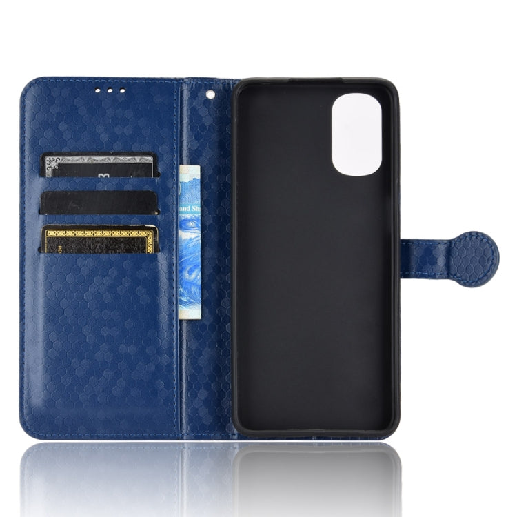 For Motorola Moto E32 4G Honeycomb Dot Texture Leather Phone Case