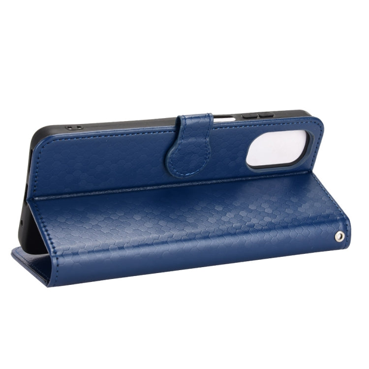 For Motorola Moto E32 4G Honeycomb Dot Texture Leather Phone Case