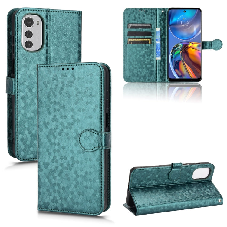 For Motorola Moto E32 4G Honeycomb Dot Texture Leather Phone Case