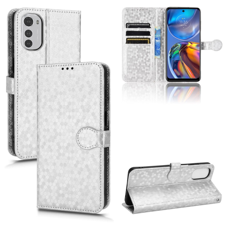 For Motorola Moto E32 4G Honeycomb Dot Texture Leather Phone Case
