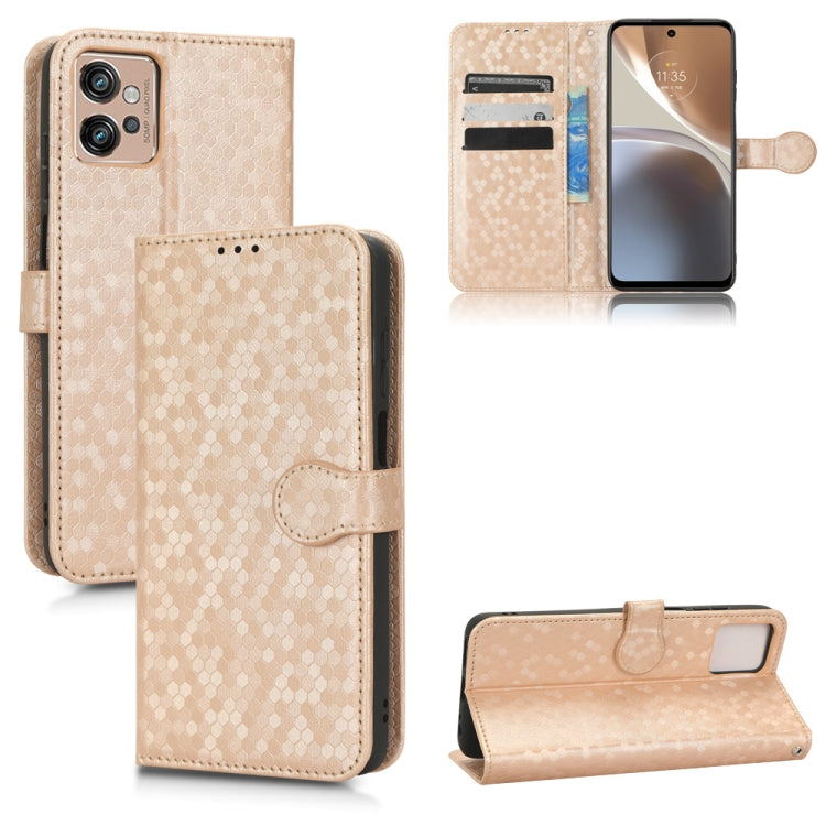 For Motorola Moto G32 Honeycomb Dot Texture Leather Phone Case