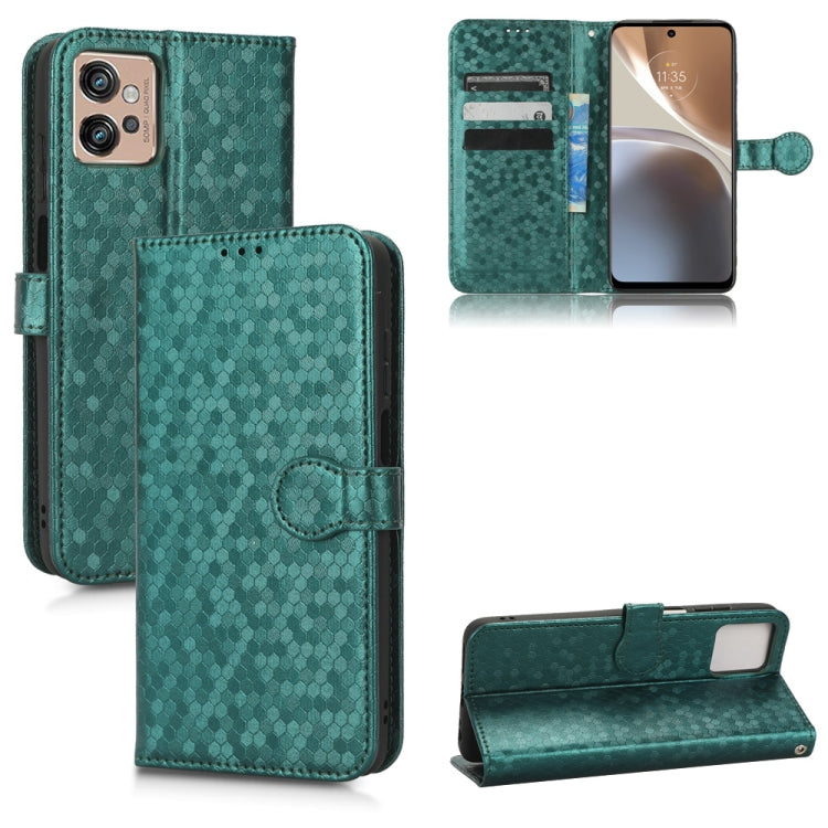For Motorola Moto G32 Honeycomb Dot Texture Leather Phone Case