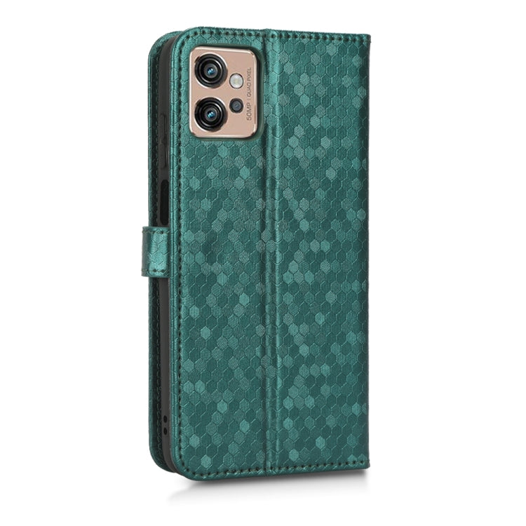 For Motorola Moto G32 Honeycomb Dot Texture Leather Phone Case