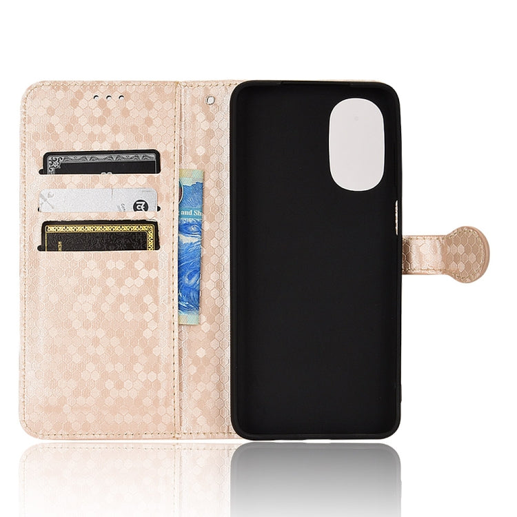 For Motorola Moto G52 4G / G82 / G71S Honeycomb Dot Texture Leather Phone Case