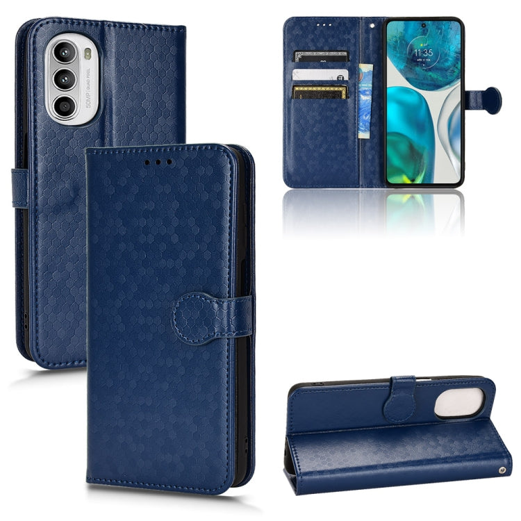 For Motorola Moto G52 4G / G82 / G71S Honeycomb Dot Texture Leather Phone Case