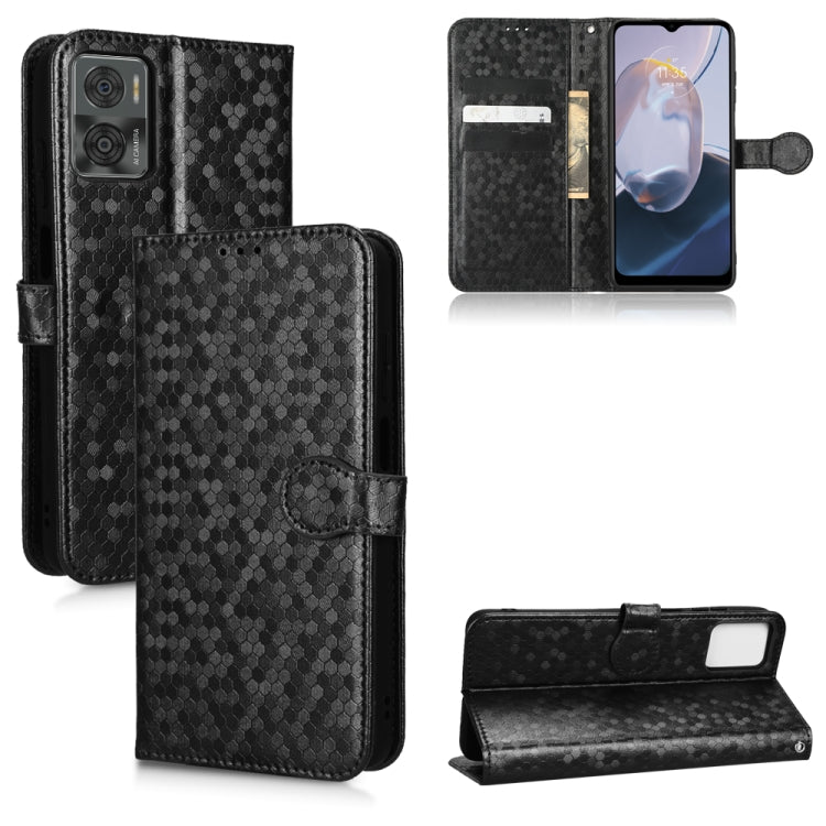 For Motorola Moto E22 4G / E22i 4G Honeycomb Dot Texture Leather Phone Case
