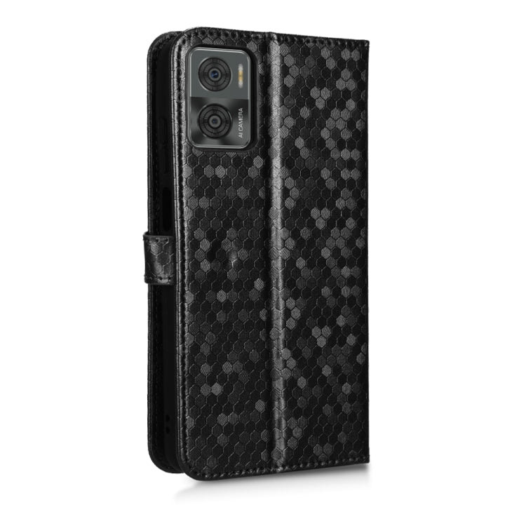 For Motorola Moto E22 4G / E22i 4G Honeycomb Dot Texture Leather Phone Case