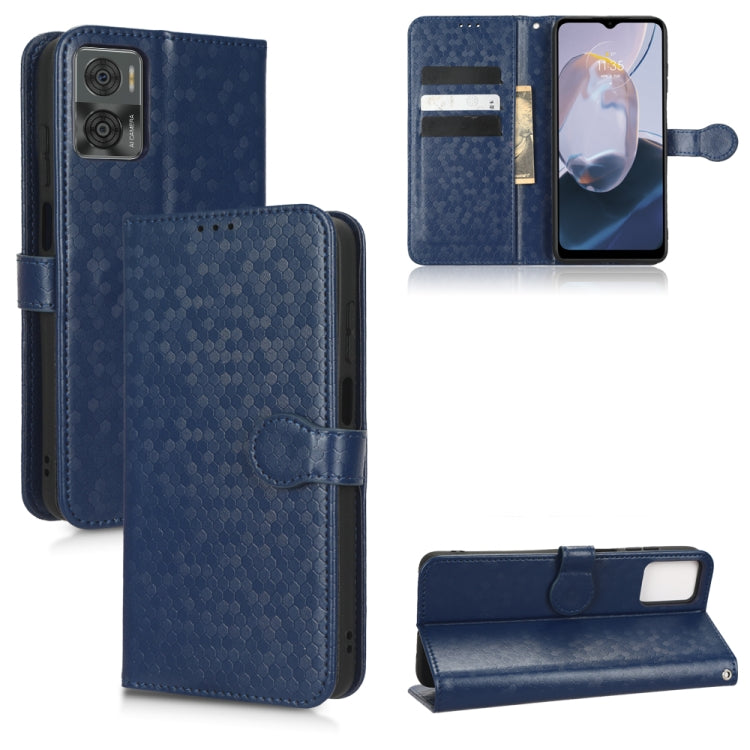 For Motorola Moto E22 4G / E22i 4G Honeycomb Dot Texture Leather Phone Case