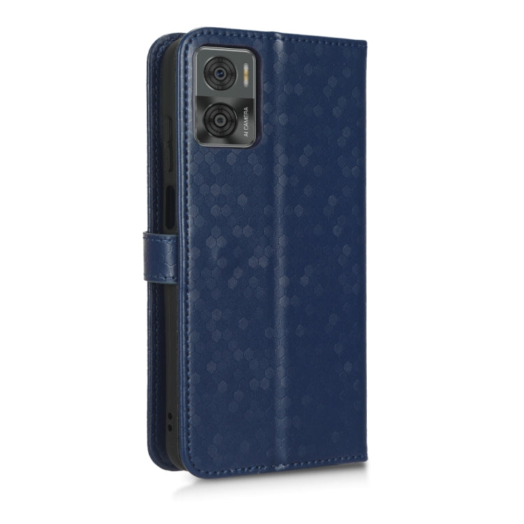 For Motorola Moto E22 4G / E22i 4G Honeycomb Dot Texture Leather Phone Case