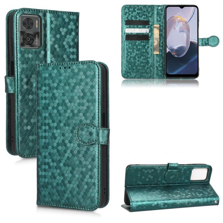 For Motorola Moto E22 4G / E22i 4G Honeycomb Dot Texture Leather Phone Case