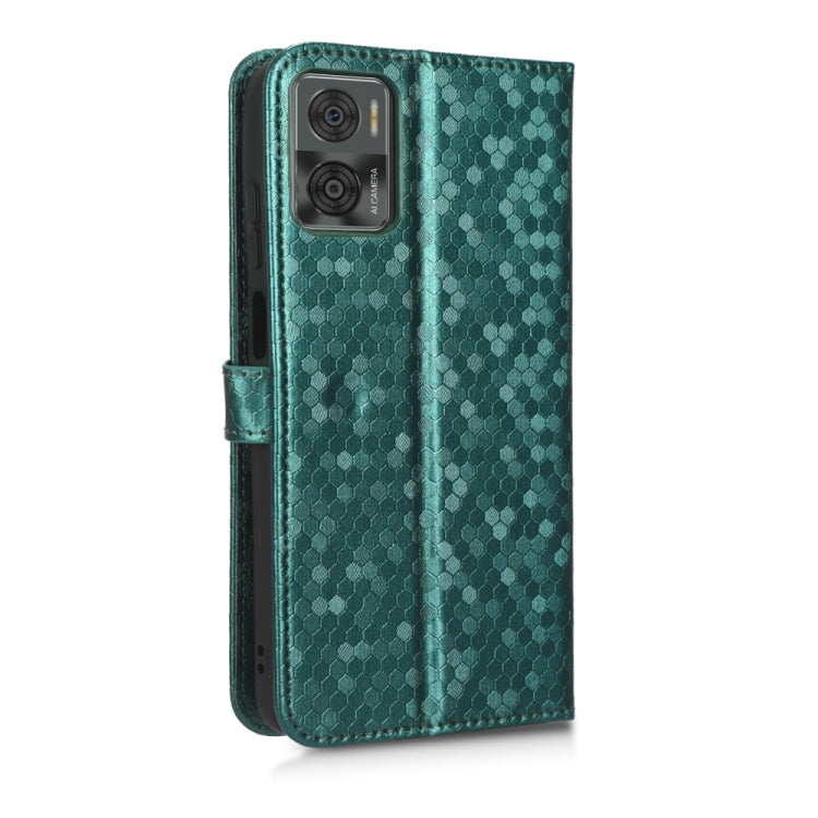 For Motorola Moto E22 4G / E22i 4G Honeycomb Dot Texture Leather Phone Case