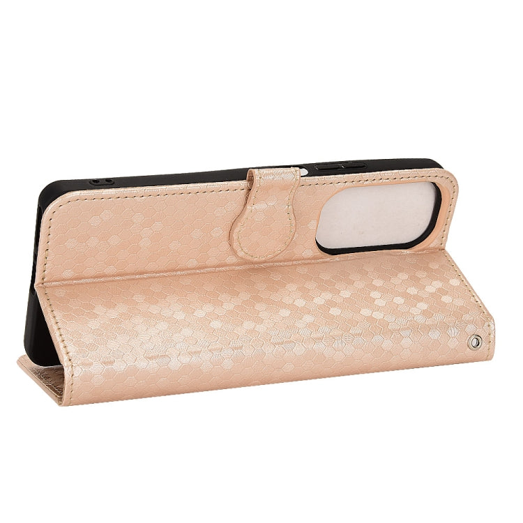 For Motorola Moto Edge 30 Honeycomb Dot Texture Leather Phone Case