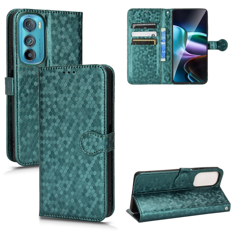 For Motorola Moto Edge 30 Honeycomb Dot Texture Leather Phone Case
