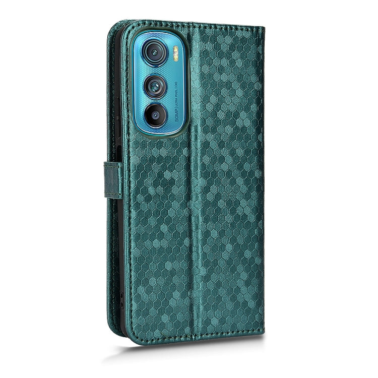 For Motorola Moto Edge 30 Honeycomb Dot Texture Leather Phone Case