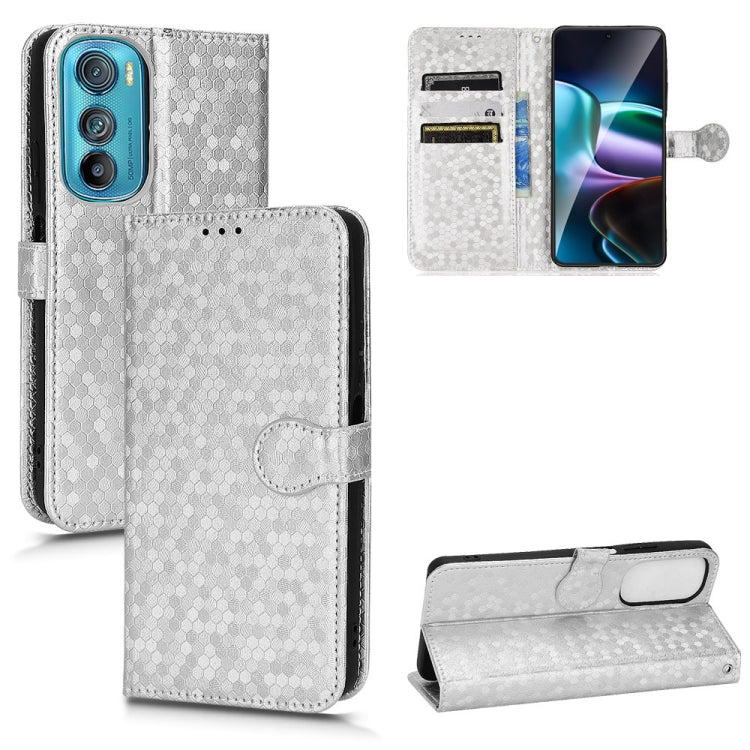 For Motorola Moto Edge 30 Honeycomb Dot Texture Leather Phone Case