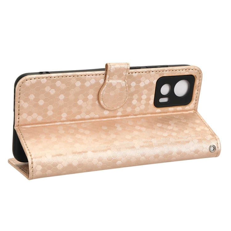For Motorola Moto Edge 30 Lite Honeycomb Dot Texture Leather Phone Case