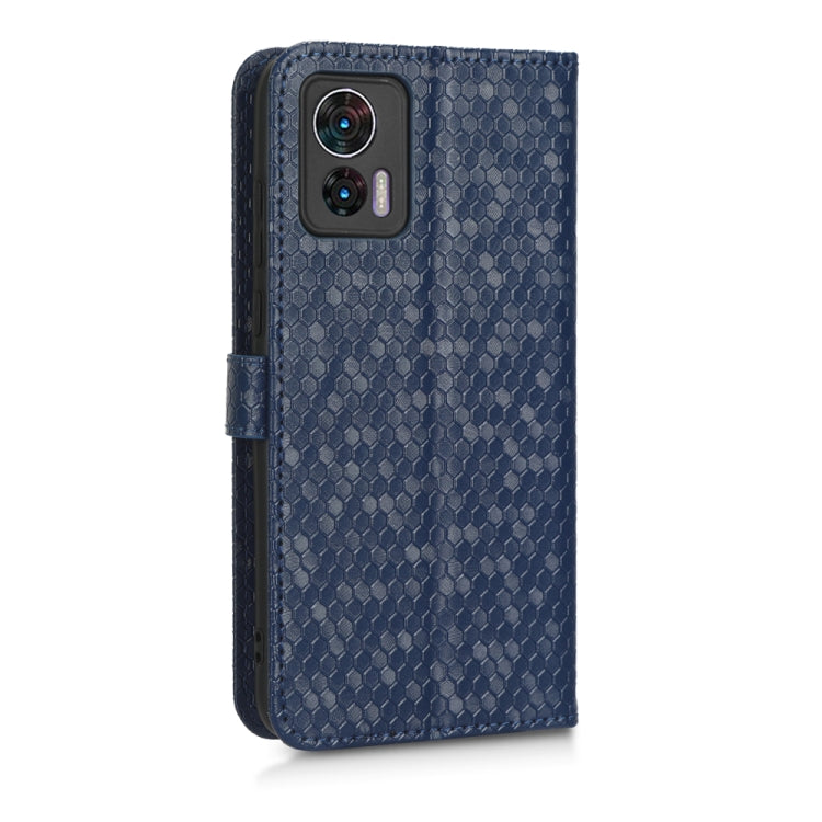 For Motorola Moto Edge 30 Lite Honeycomb Dot Texture Leather Phone Case
