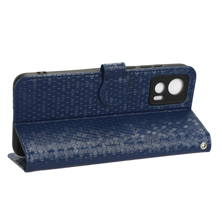 For Motorola Moto Edge 30 Lite Honeycomb Dot Texture Leather Phone Case