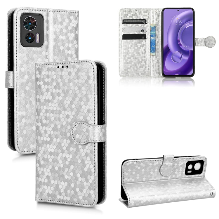 For Motorola Moto Edge 30 Lite Honeycomb Dot Texture Leather Phone Case