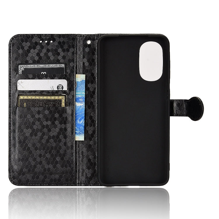 For Motorola Moto G52j Honeycomb Dot Texture Leather Phone Case