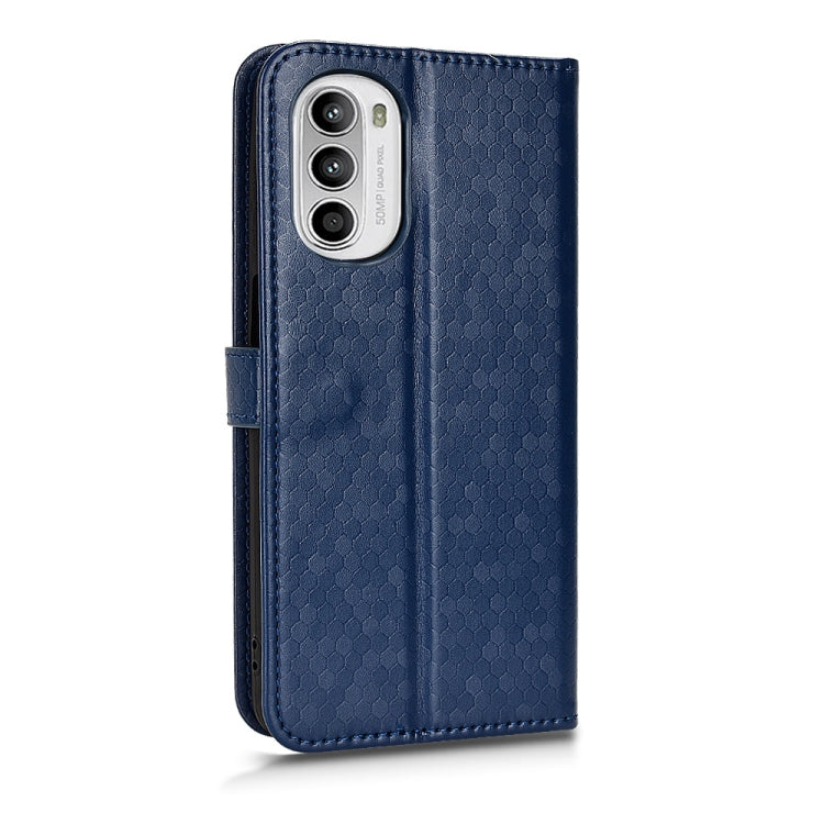 For Motorola Moto G52j Honeycomb Dot Texture Leather Phone Case