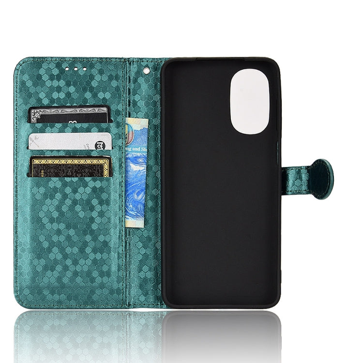 For Motorola Moto G52j Honeycomb Dot Texture Leather Phone Case