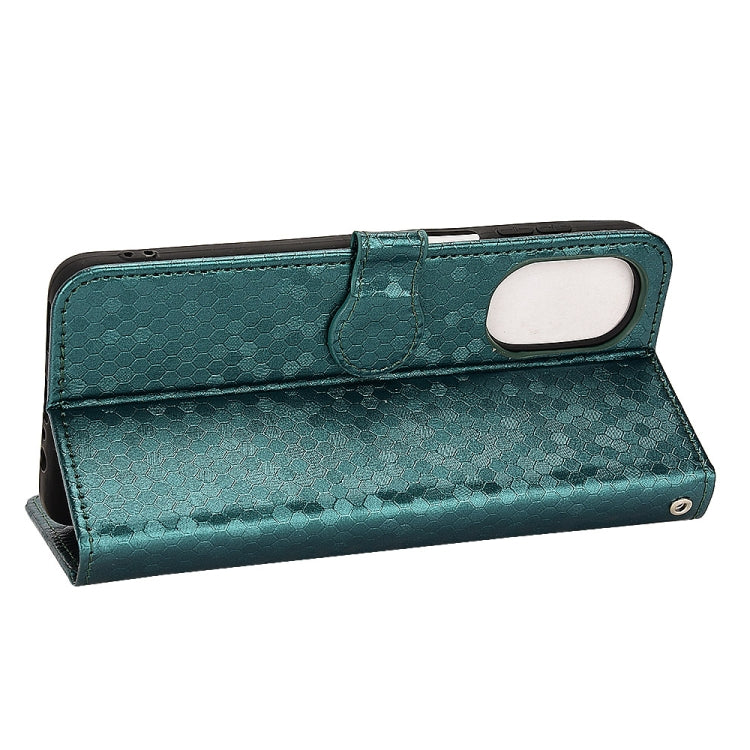 For Motorola Moto G52j Honeycomb Dot Texture Leather Phone Case