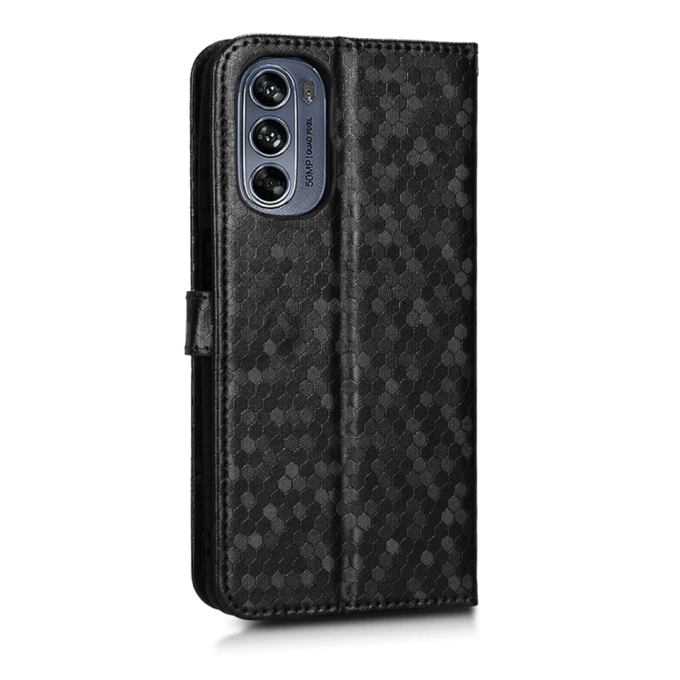 For Motorola Moto G62 Honeycomb Dot Texture Leather Phone Case