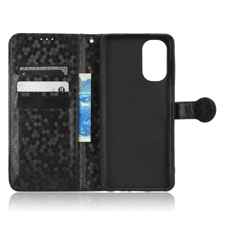 For Motorola Moto G62 Honeycomb Dot Texture Leather Phone Case