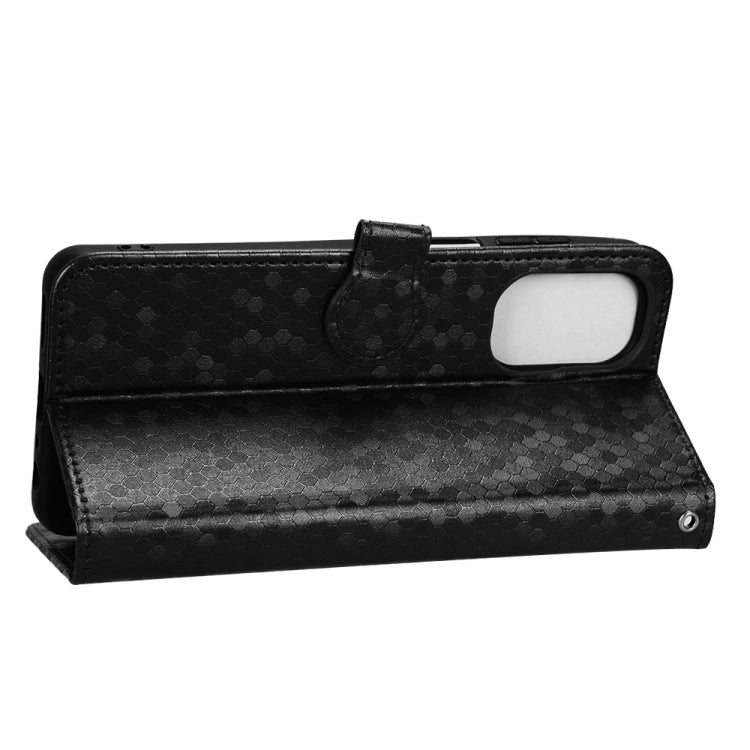 For Motorola Moto G62 Honeycomb Dot Texture Leather Phone Case