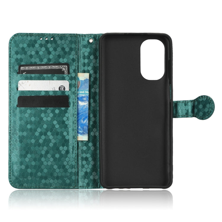For Motorola Moto G62 Honeycomb Dot Texture Leather Phone Case