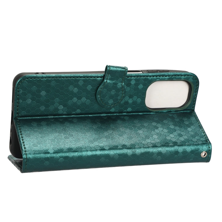 For Motorola Moto G62 Honeycomb Dot Texture Leather Phone Case