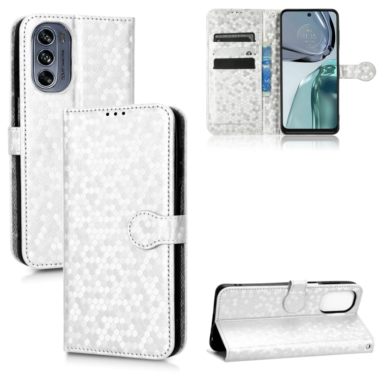 For Motorola Moto G62 Honeycomb Dot Texture Leather Phone Case