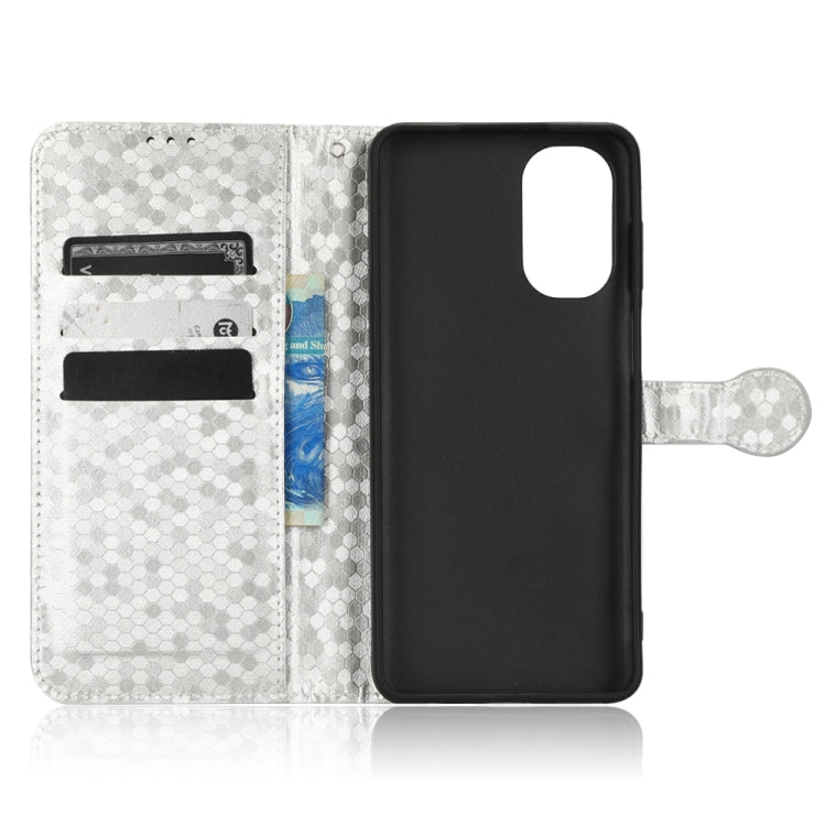 For Motorola Moto G62 Honeycomb Dot Texture Leather Phone Case