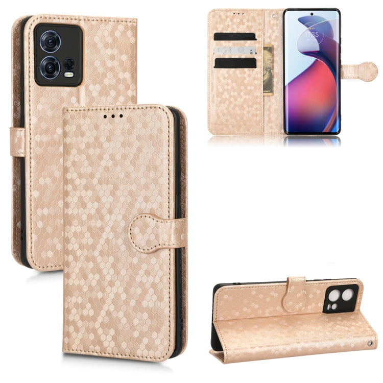 For Motorola Moto S30 Pro 5G Honeycomb Dot Texture Leather Phone Case
