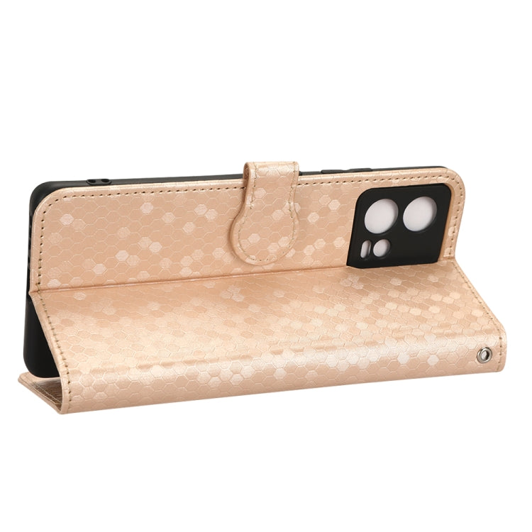 For Motorola Moto S30 Pro 5G Honeycomb Dot Texture Leather Phone Case
