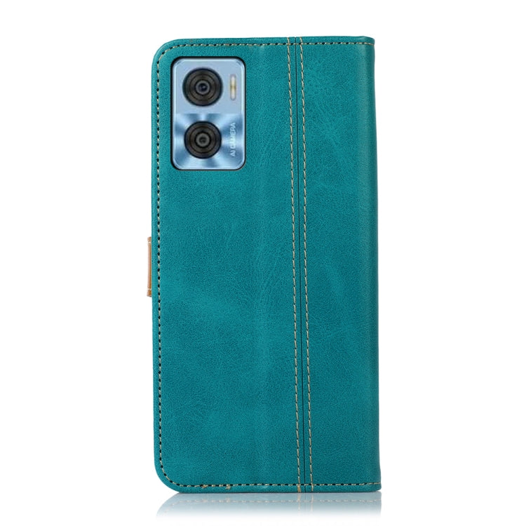 For Motorola Moto E22 4G / E22i 4G Stitching Thread Calf Texture Leather Phone Case