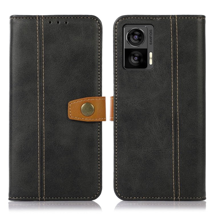 For Motorola Edge 30 Neo 5G Stitching Thread Calf Texture Leather Phone Case